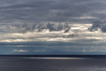 Sea calm with clouds