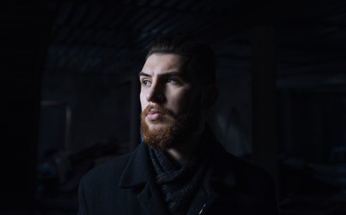 Fototapeta premium Portrait of a man with a beard