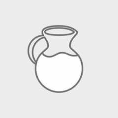 Jug with milk vector icon
