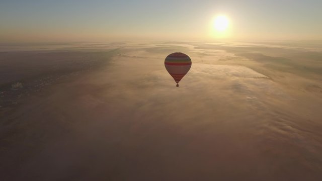 Hot Air Balloon in Sky 
