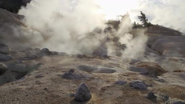 Geothermal region at Mt. Lassen volcano in the Cascade Range.