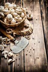 Mushrooms style background