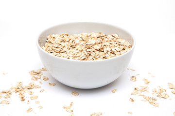 Oatmeal in a white plate