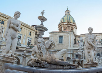 Piazza Pretoria or Piazza della Vergogna, Palermo, Sicily, Italy