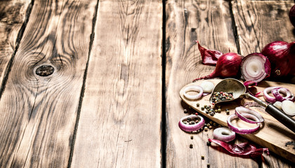 Fresh chopped onion and spices.