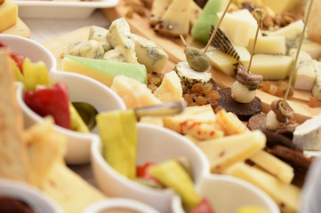 Cheese plateau with crackers