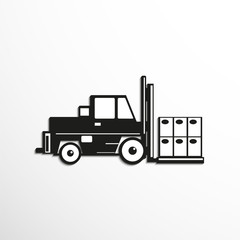 Construction machinery. Loader. Vector icon.