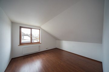 Empty room in new built modern private house. 