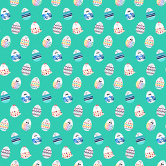 Fototapeta na wymiar Happy easter with happy eggs