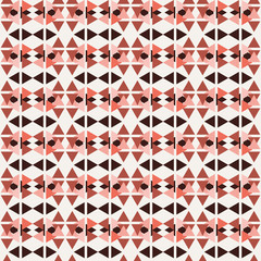 Seamless triangle pattern in pastel pink, dark pink. Vector background. Geometric abstract texture.