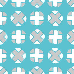 Seamless pattern cross shapes.十字のパターン