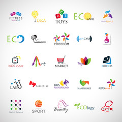 Flat Colorful Icons Set - Vector Illustration.Collection Of Color Icons,For Web,Websites, Print,Presentation Templates,Mobile Applications And Promotional Material.Logo Medical,Ecology,Digital Network