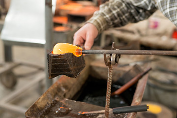 Handmade figures of melted glass