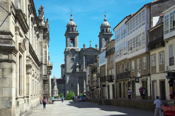 Fototapeta na wymiar Blick auf Kirche San Francisco in Santiago de Compostela