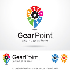 Gear Point Logo Template Design Vector 