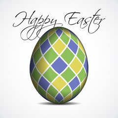 greeting card with colored Easter egg