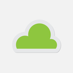 simple green icon - cloud