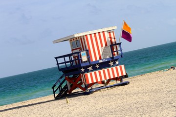monitoring bathing on a beach in Florida