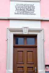 Memorial plate on target to Poet Friedrich Rückert