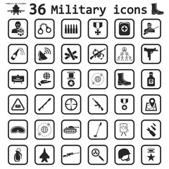 Military icon set icon