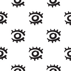 Eyes seamless pattern vector hand drawn
