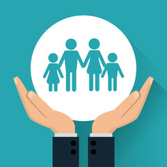 Fototapeta premium Insurance icon design 