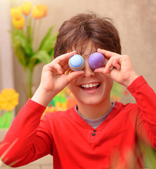 Happy boy anticipate Easter
