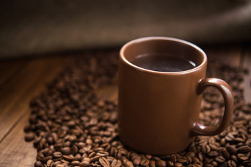 Brown cup of coffee