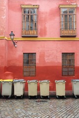 Fototapeta na wymiar City waste disposal in Spain