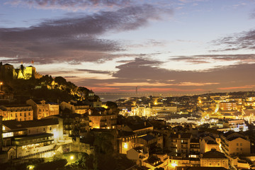 Fototapeta na wymiar View on Lisbon at sunset