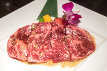 wagyu Sirloin meat BBQ