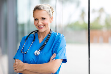 middle aged medical nurse
