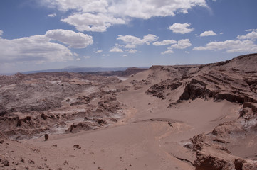 Fototapeta na wymiar Desierto de Atacama, montañas de rocas y arena. Chile