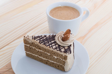mocha cake with almond and coffee - mocha coffee cake with almon