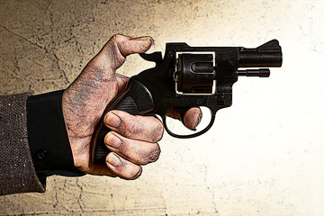 illustration of hand holding a hingun