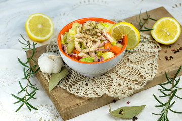 Salad with squid - salad of squid