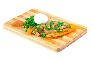 Raw chicken meat