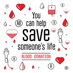 Blood donation icons