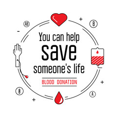 Blood donation icons