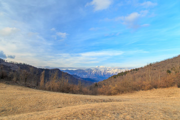 cloudy sky on italian mountains
