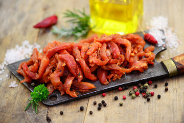 Ölflasche Fleisch
