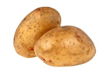 Potatoes on a white background