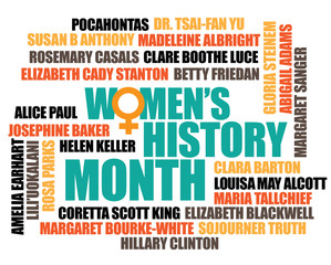 Women's history month. EPS 10 vector.