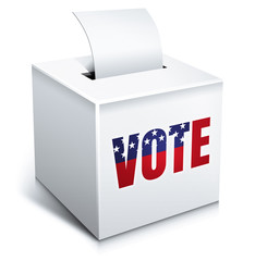 Vote Icon - USA - Ballot-box - obrazy, fototapety, plakaty