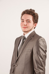 Happy businessman, positive emotions