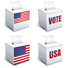 Stany Zjednoczone Ameryki - symbol - urna wyborcza - obrazy, fototapety, plakaty