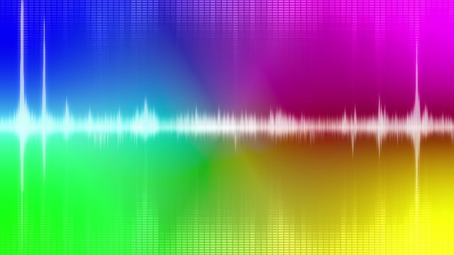 Looping colorful Audio spectrum