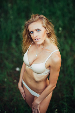 Erotic girl in lingerie