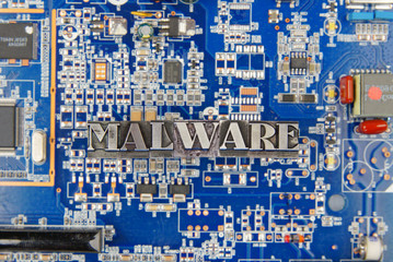 malware / caracteres d'imprimerie en plomb 