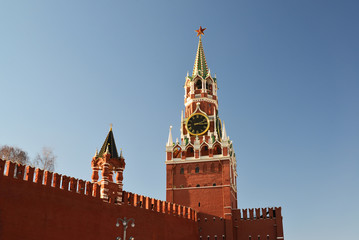 Spasskaya  tower of Moscow Kremlin, Russia